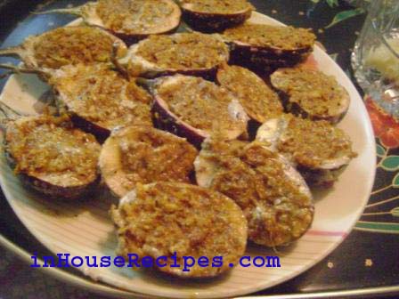Fill the marinated Brinjals with the Prepapred coconut & spices mixture